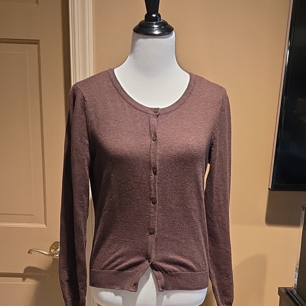 H&M Chocolate Brown Cardigan Sweater